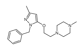 1-[2-[(1-Benzyl-3-methyl-1H-pyrazol-5-yl)oxy]ethyl]-4-methylpiperazine Structure