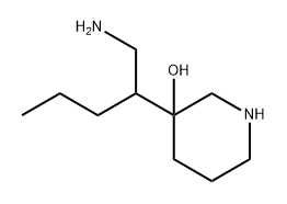 3-(1-Aminopentan-2-yl)piperidin-3-ol structure