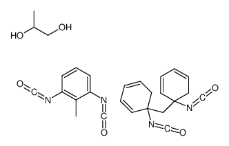 1,3-diisocyanato-2-methylbenzene,5-isocyanato-5-[(1-isocyanatocyclohexa-2,4-dien-1-yl)methyl]cyclohexa-1,3-diene,propane-1,2-diol Structure