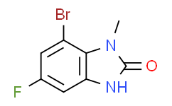 7-Bromo-5-fluoro-1-methyl-3H-1,3-benzodiazol-2-one结构式