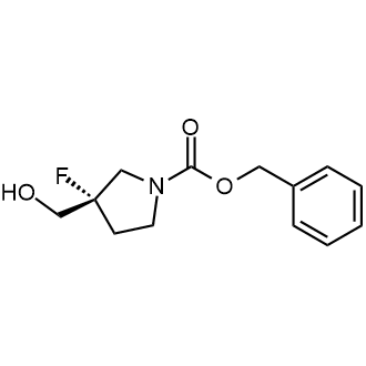 (3S)-3-氟-3-(羟甲基)吡咯烷-1-羧酸苄酯结构式