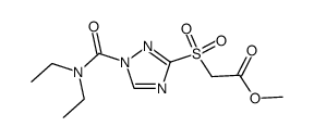 methyl 2-(1-diethylcarbamoyl-1,2,4-triazole-3-ylsulfonyl)acetate Structure