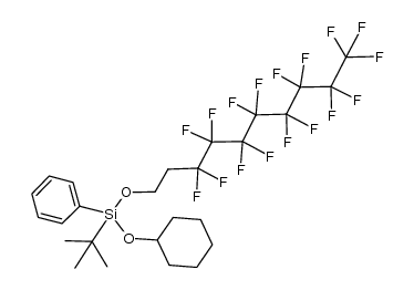 tert-butyl-phenyl-1H,1H,2H,2H-heptadecafluorodecyloxysilyl ether Structure