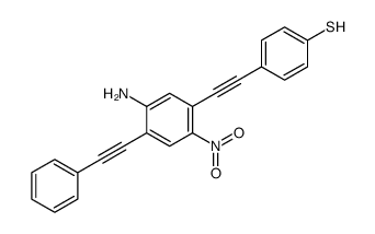 4-[2-[5-amino-2-nitro-4-(2-phenylethynyl)phenyl]ethynyl]benzenethiol Structure