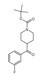 4-(3-fluorobenzoyl)piperidine-1-carboxylic acid tert-butyl ester Structure