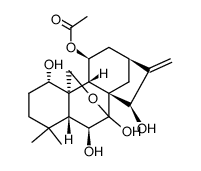 (15R)-11β-Acetoxy-7α,20-epoxykaur-16-ene-1α,6β,7,15-tetrol Structure