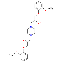 α,α'-双[[(2-甲氧基苯氧基)甲基]-1,4-哌嗪二乙醇图片