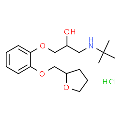 tert-butyl[2-hydroxy-3-[2-[(tetrahydro-2-furyl)methoxy]phenoxy]propyl]ammonium chloride结构式