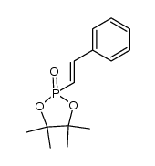 (E)-4,4,5,5-tetramethyl-2-styryl-1,3,2-dioxaphospholane 2-oxide结构式