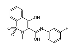 N-(3-Fluorophenyl)-4-hydroxy-2-methyl-2H-1,2-benzothiazine-3-carb oxamide 1,1-dioxide结构式