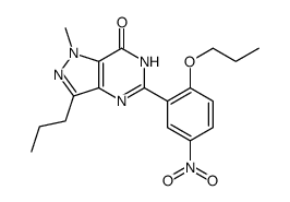 1-methyl-5-(5-nitro-2-propoxyphenyl)-3-propyl-4H-pyrazolo[4,3-d]pyrimidin-7-one结构式