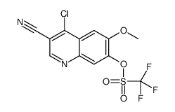 4-Chloro-3-cyano-6-methoxy-7-quinolinyl trifluoromethanesulfonate Structure