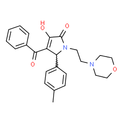 4-benzoyl-3-hydroxy-1-(2-morpholinoethyl)-5-(p-tolyl)-1,5-dihydro-2H-pyrrol-2-one structure