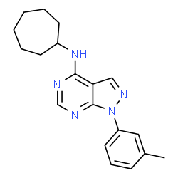 N-Cycloheptyl-1-(3-methylphenyl)-1H-pyrazolo[3,4-d]pyrimidin-4-amine picture