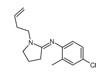 1-but-3-enyl-N-(4-chloro-2-methylphenyl)pyrrolidin-2-imine结构式