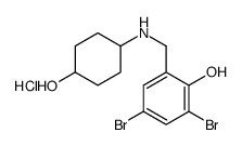 Phenol, 2,4-dibromo-6-(4-hydroxycyclohexyl)aminomethyl-, hydrochloride, trans-结构式