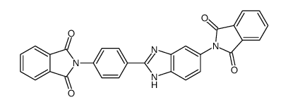 2-{4-[6-(1,3-Dioxo-1,3-dihydro-2H-isoindol-2-yl)-1H-benzimidazol- 2-yl]phenyl}-1H-isoindole-1,3(2H)-dione Structure