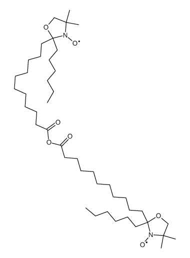 2,2'-dihexyl-4,4,4',4'-tetramethyl-2,2'-(11,13-dioxo-12-oxa-tricosane-1,23-diyl)-bis-oxazolidin-3-yloxyl Structure