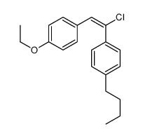 (E)-1-butyl-4-[1-chloro-2-(4-ethoxyphenyl)vinyl]benzene Structure