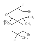 Spiro[cyclohexane-1,5'-[3,8]dioxatricyclo- [5.1.0.02,4]octan]-2-ol,5,7'-dibromo-4- chloro-4,4',6',6'-tetramethyl-,(1R,1'R,2S,2'R,- 4S,4'S,5S,7'R)- Structure