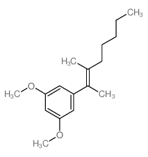 2-(3,5-dimethoxyphenyl)-3-methyl-oct-2-ene structure