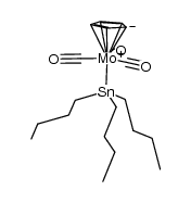 [Mo(η-cyclopentadienyl)(CO)3(SnBu3)] Structure