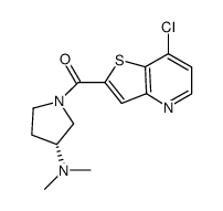 (3R)-1-[(7-chlorothieno[3,2-b]pyridin-2-yl)carbonyl]-N,N-dimethylpyrrolidin-3-amine结构式