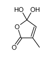 5,5-dihydroxy-3-methylfuran-2-one Structure