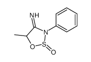 5-methyl-2-oxo-3-phenyloxathiazolidin-4-imine Structure