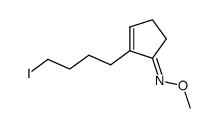 2-(4-iodobutyl)-1-methoximino-2-cyclopentene结构式