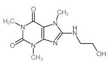 3,7-Dihydro-8-(2-hydroxyethylamino)-1,3,7-trimethyl-1H-purine-2,6-dione Structure