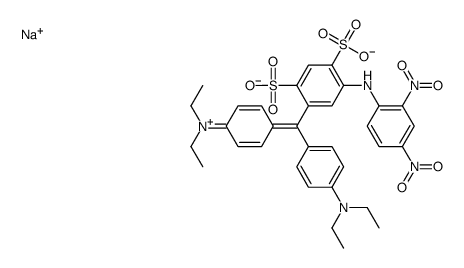 hydrogen [4-[4-(diethylamino)-5'-(2,4-dinitroanilino)-2',4'-disulphonatobenzhydrylidene]cyclohexa-2,5-dien-1-ylidene]diethylammonium, monosodium salt structure