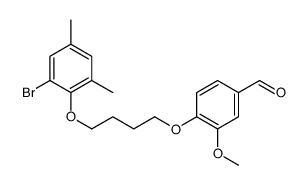 4-[4-(2-bromo-4,6-dimethylphenoxy)butoxy]-3-methoxybenzaldehyde结构式