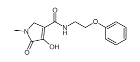 4-hydroxy-1-methyl-5-oxo-N-(2-phenoxyethyl)-2,5-dihydro-1H-pyrrole-3-carboxamide结构式