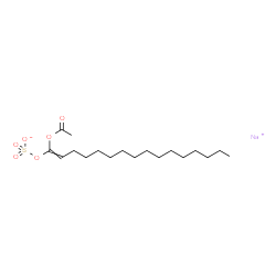 sodium 1-acetoxyhexadecenol sulphate Structure