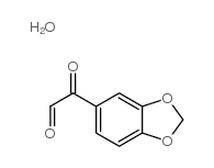 3,4-(亚甲二氧基)苯基乙二醛水合物结构式