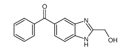 (2-hydroxymethyl-1(3)H-benzoimidazol-5-yl)-phenyl-methanone Structure