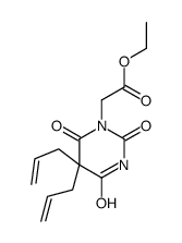 Hexahydro-5,5-diallyl-2,4,6-trioxo-1-pyrimidineacetic acid ethyl ester structure