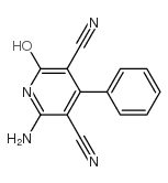 2-氨基-3,5-二氰基-6-羟基-4-苯基吡啶结构式