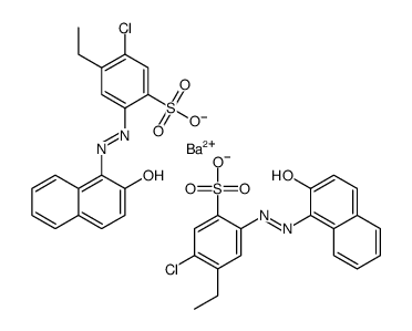 5-氯代-4-乙基-2-[(2-羟基-1-萘基)偶氮基]苯磺酸钡盐结构式