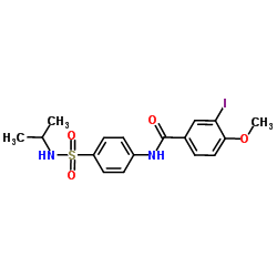 3-Iodo-N-[4-(isopropylsulfamoyl)phenyl]-4-methoxybenzamide结构式