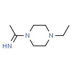 Piperazine, 1-ethyl-4-(1-iminoethyl)- (9CI) structure