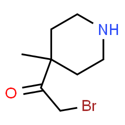 Ethanone, 2-bromo-1-(4-methyl-4-piperidinyl)- (9CI) Structure