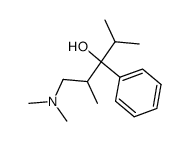 1-Dimethylamino-2,4-dimethyl-3-phenylpentan-3-ol结构式