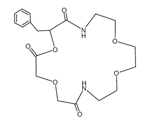 18-Benzyl-1,4,10,13-tetraoxa-7,16-diaza-cyclooctadecane-2,6,17-trione Structure