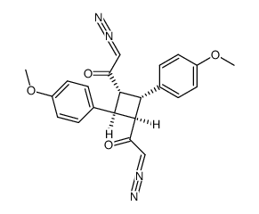 1,1'-((1R,2R,3S,4S)-2,4-bis(4-methoxyphenyl)cyclobutane-1,3-diyl)bis(2-diazoethan-1-one) Structure