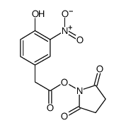 4-hydroxy-3-nitrophenylacetyl-O-succinimide ester Structure