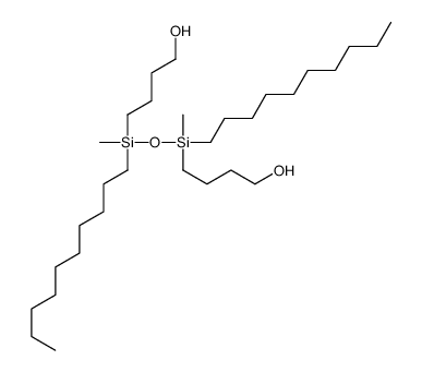 4-[decyl-[decyl-(4-hydroxybutyl)-methylsilyl]oxy-methylsilyl]butan-1-ol结构式