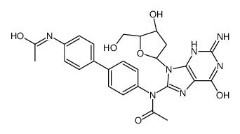 Guanosine, 8-(acetyl(4'-(acetylamino)(1,1'-biphenyl)-4-yl)amino)-2'-deoxy- structure