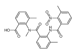 3-methyl-N-methyl-N-[3-methyl-N-(3-methyl-2-nitrobenzoyl)anthraniloyl]anthranilic acid结构式